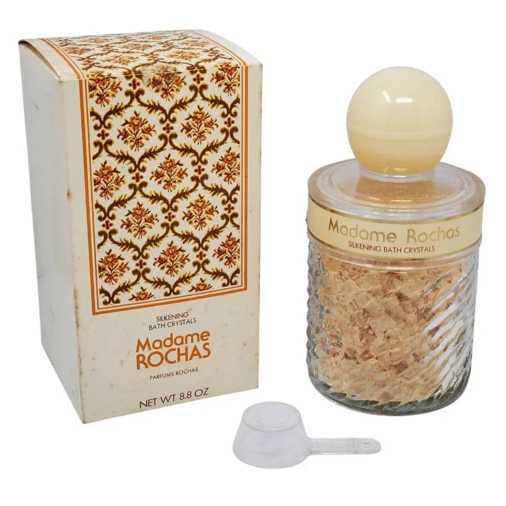 Madame Rochas Silkening Bath Crystals‎ 8.8oz Sealed Vintage France